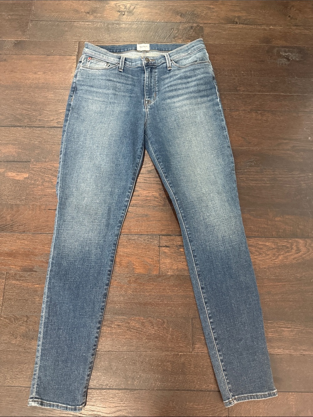 Hudson Jeans Light-Mid Wash Blue Skinny Jeans